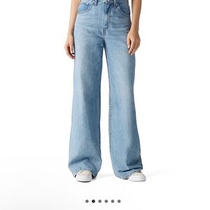 Levi’s Women's Cinch Waist Light Blue Baggy Wide-Leg Jeans NWT